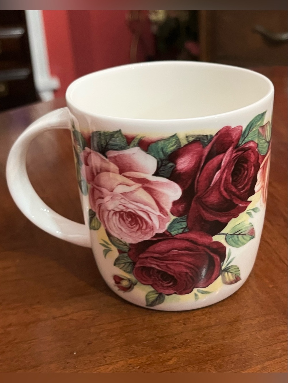Roy Kirkham Garden Rose Fine Bone China Mug Made in England Excellent Condition